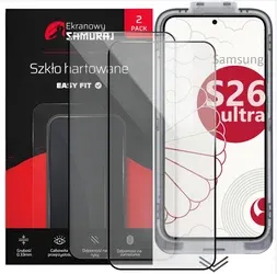 Tvrzené sklo Samuraj pro Samsung Galaxy S26 Ultra s rámečkem Easy Fit, 2 ks